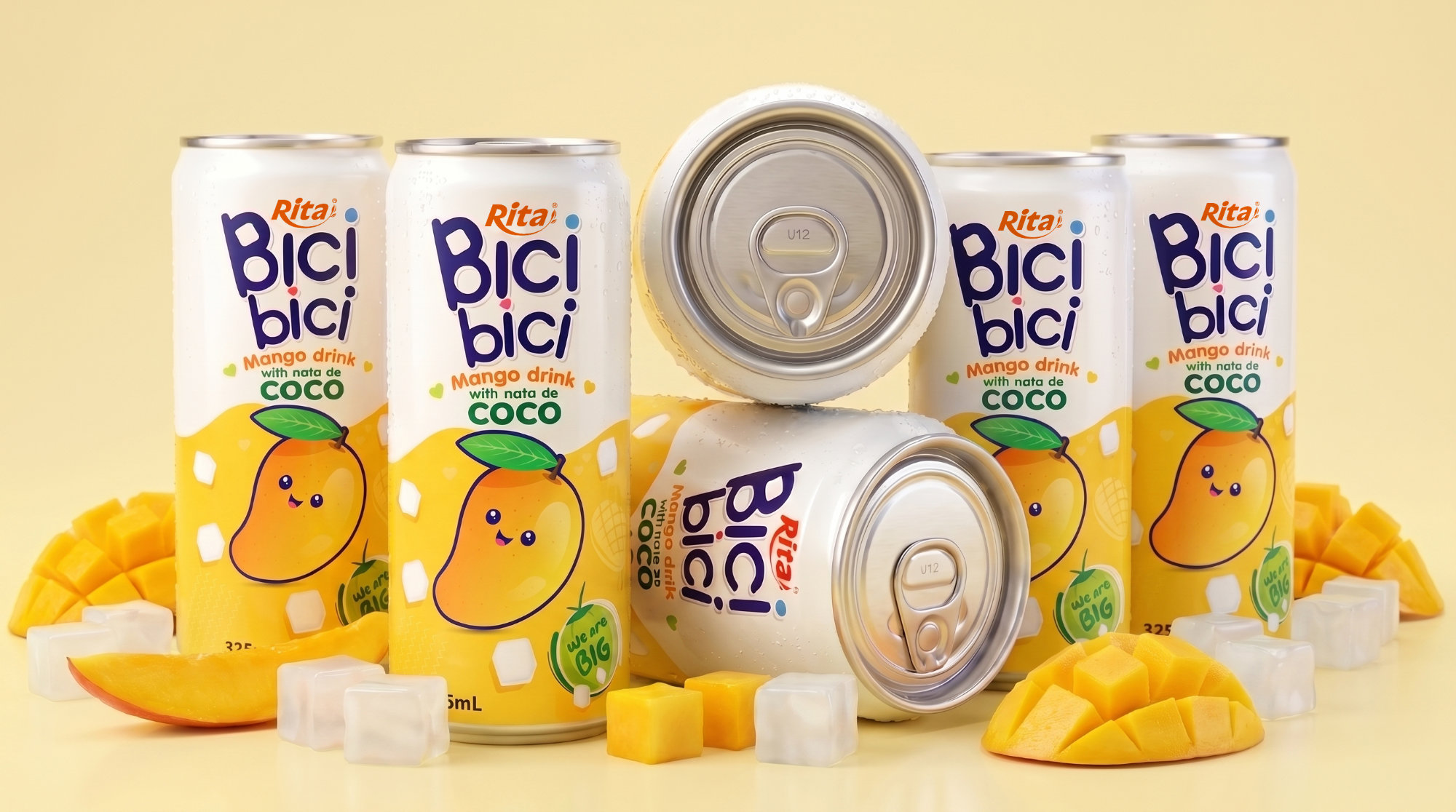 Bici Bici 325ml Mango drink with nata de Coco ( wide opening can) Poster 2