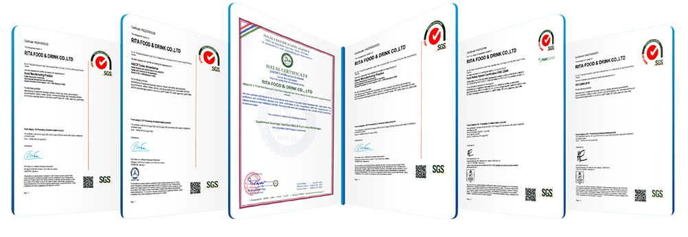 RITA beverage certificate