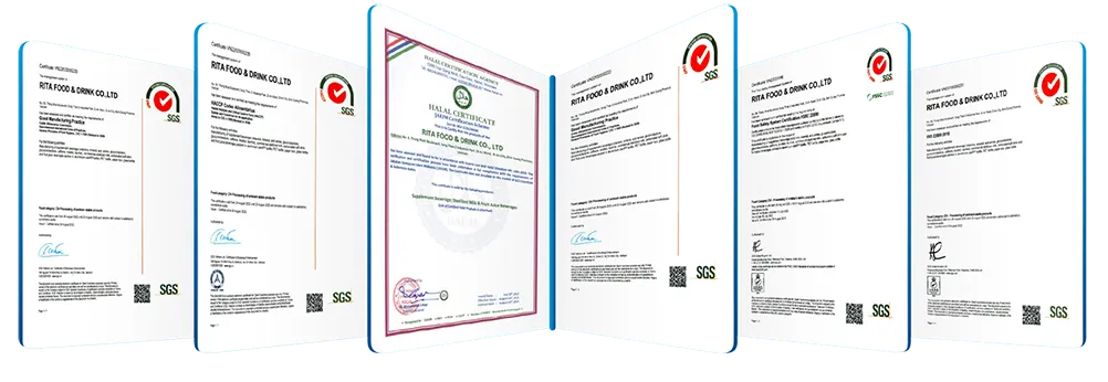 RITA beverage certificate
