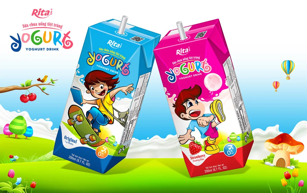 Kids Yogurt with blueberry flavor 200ml - RITA Beverage