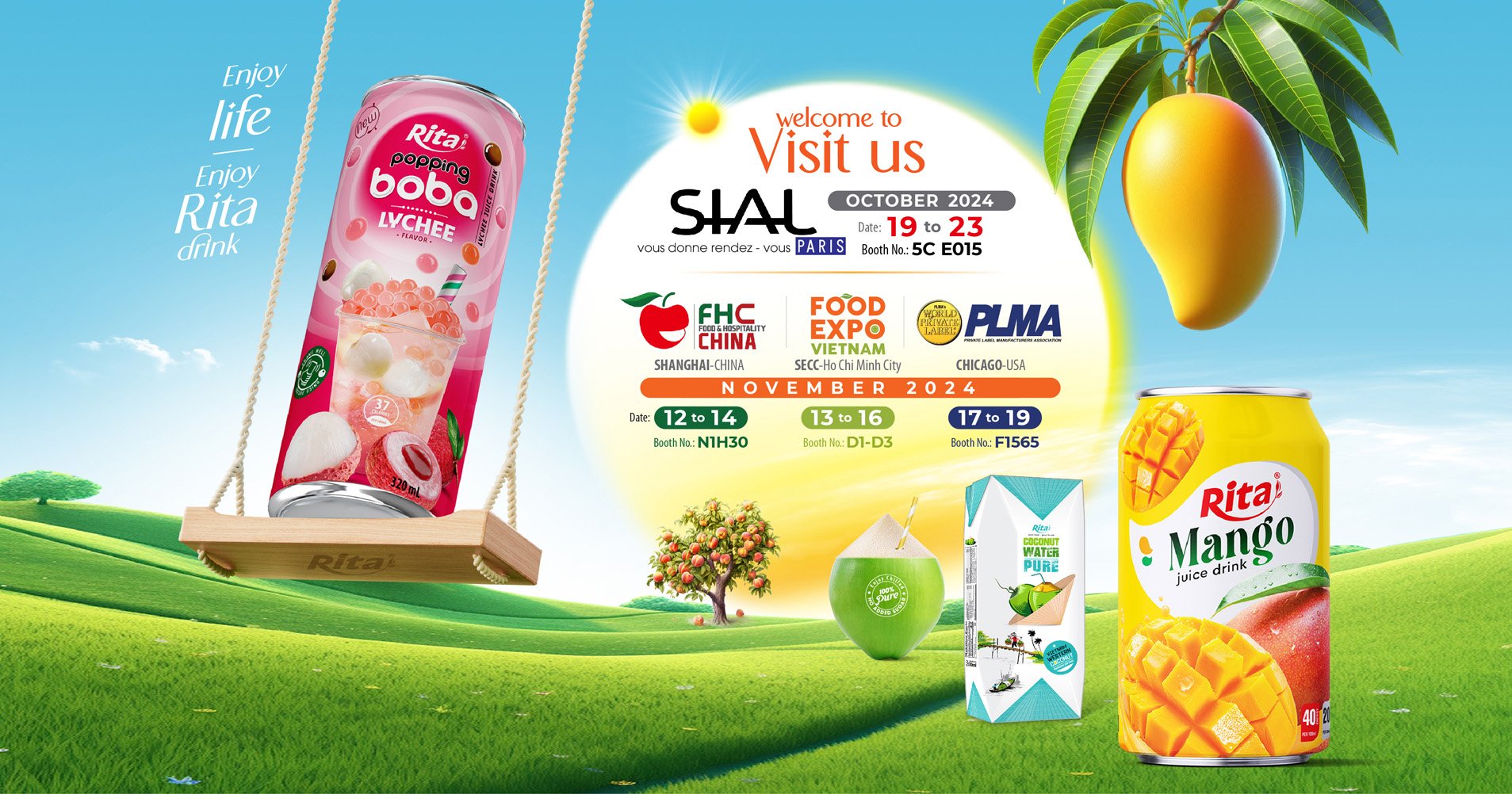 Banner Rita fresh electro coconut water