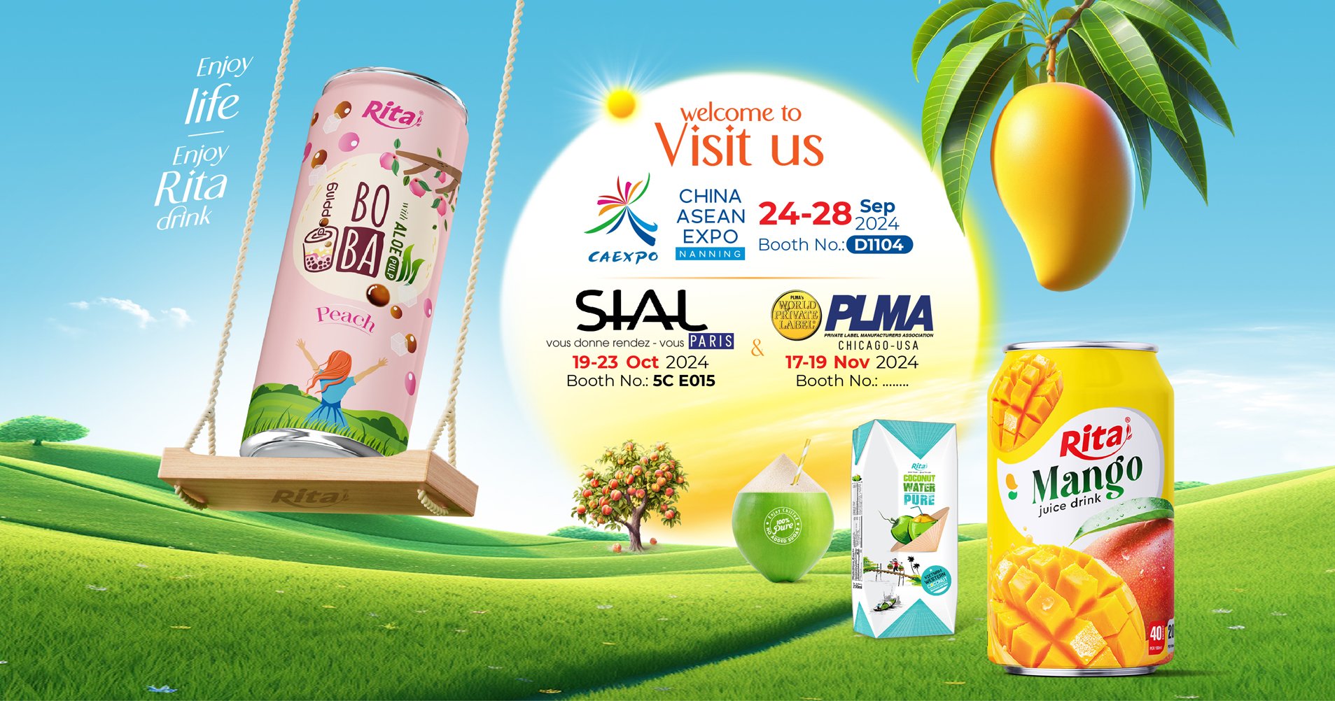 Banner Rita fresh electro coconut water