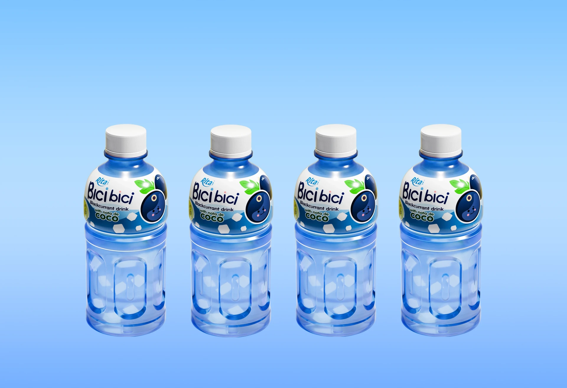 Bici-bici Blackcurrant drink with Nata de Coco