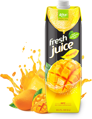 fresh juice mango in paper box 1L