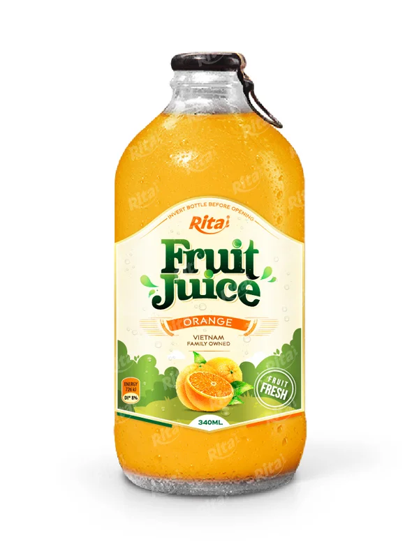 Orange juice drink 340ml glass bottle RITA Beverage