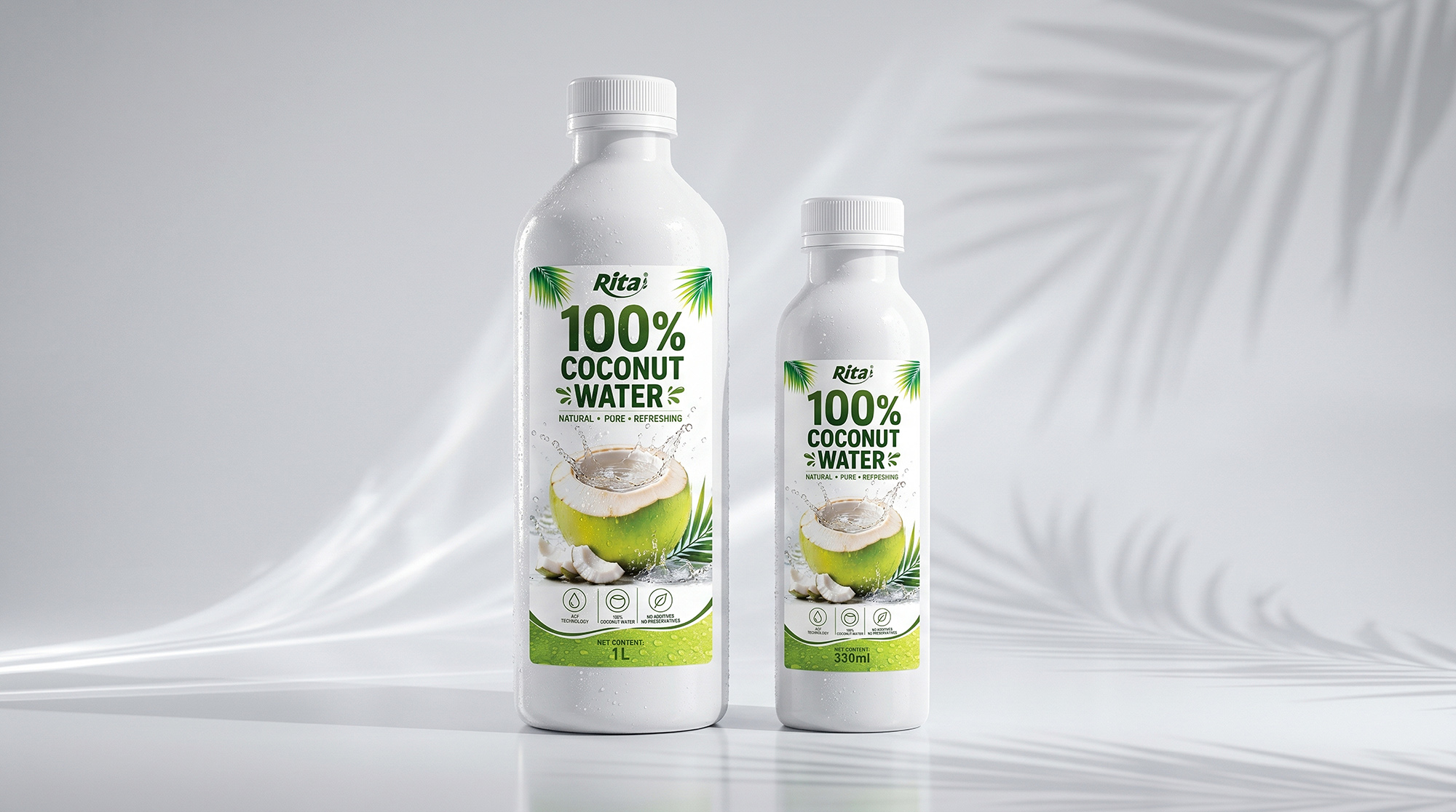 100% Pure Young Coconut Water 1L PET Bottle Wholesale Poster 3