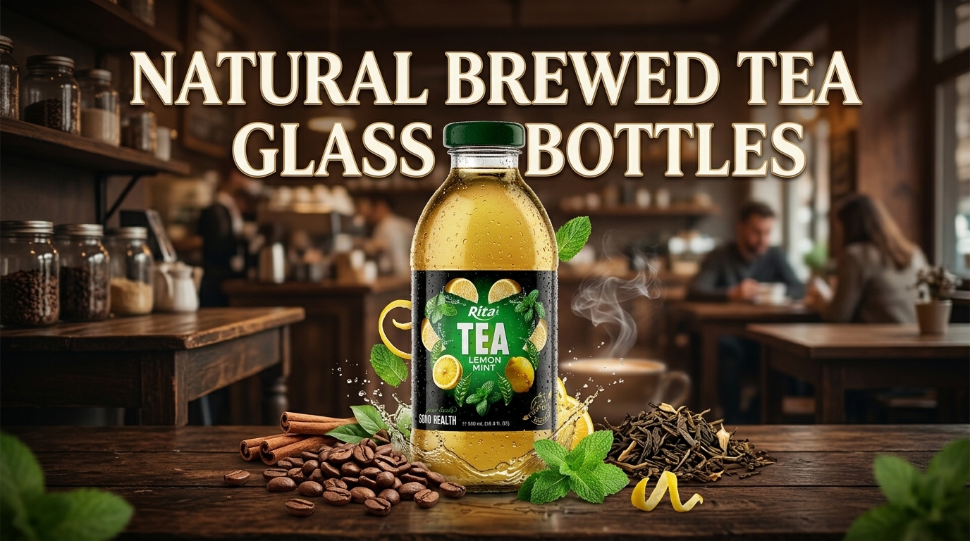 NATURAL BREWED TEA GLASS BOTTLES