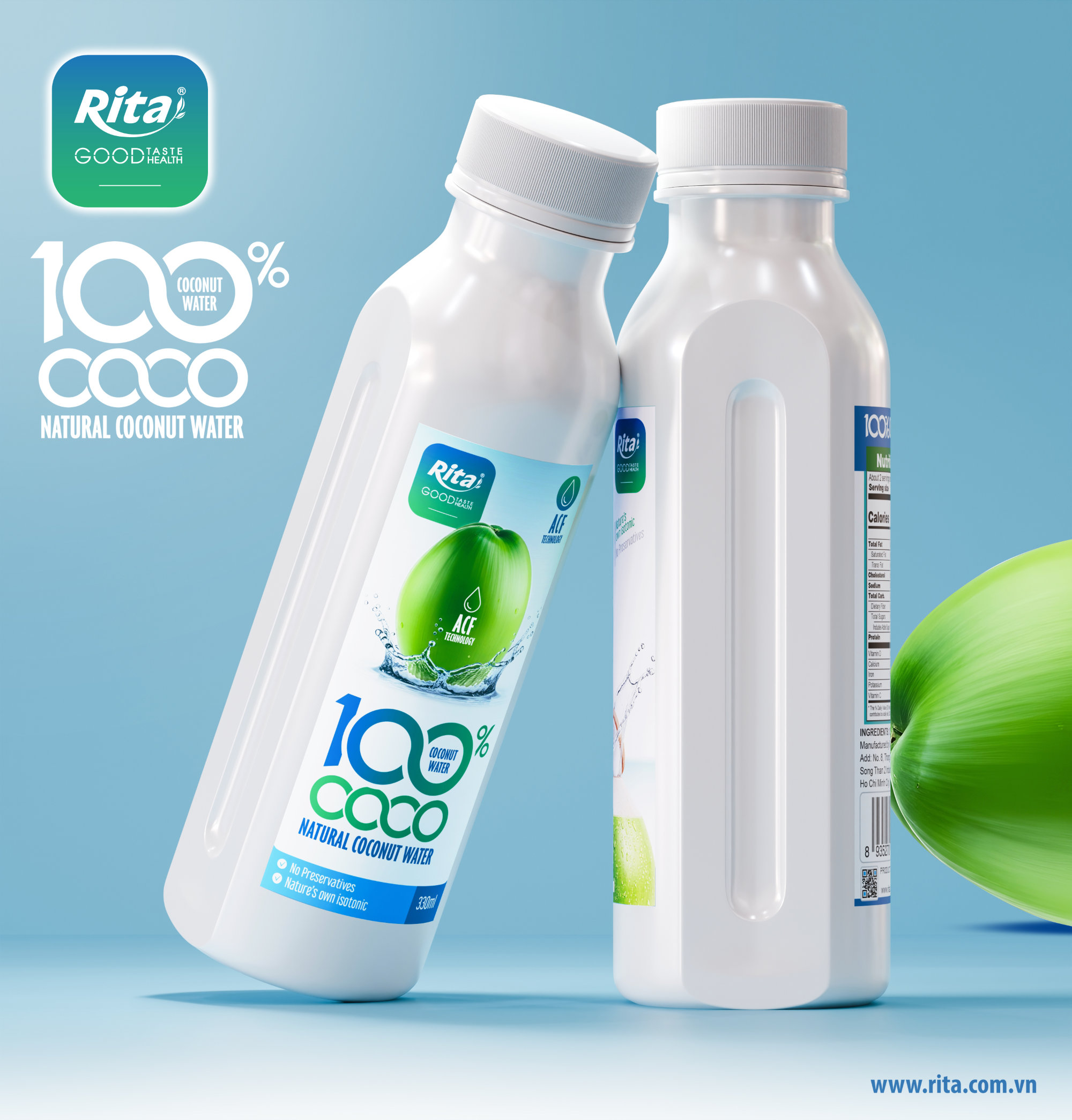 100% Natural Coconut Water 330ml PET COCO AFC Poster 4