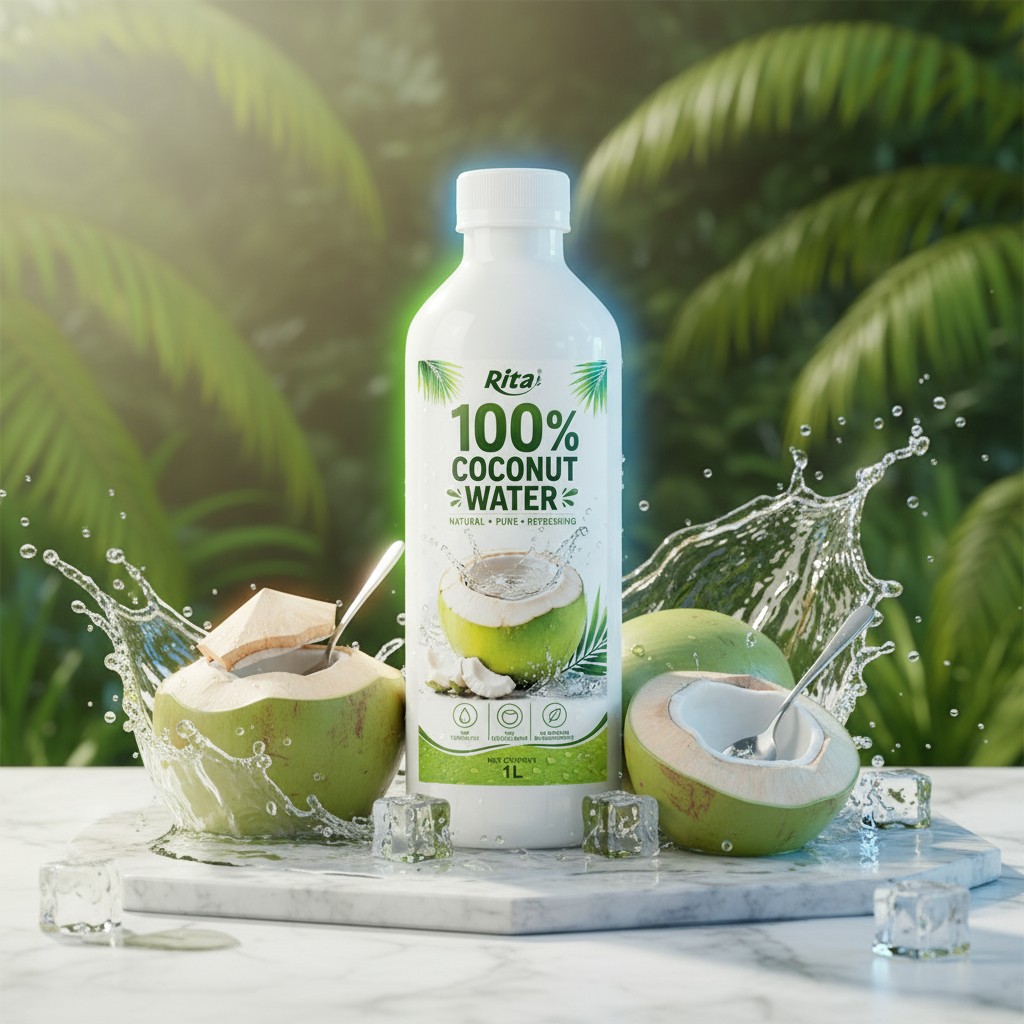 100% Pure Young Coconut Water 1L PET Bottle Wholesale