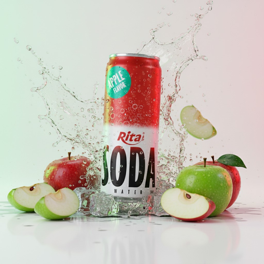 Sparkling Apple Soda Water Drink 320ml Can