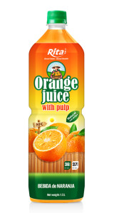 1.5L Pet bottle Orange juice with Pulp Drink 