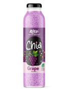 Wholesale Chia Seeds Drink Grape Flavor 10.6 fl oz Glass Bottle 
