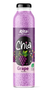 10.6 fl oz glass bottle best grape juice to mix with chia seeds