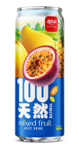 100 Natural Mixed Fruit Juice Drink 325ml sleek can 100 Natural Mixed Fruit Juice Drink 325ml sleek can