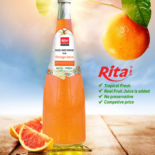 1000ml Basil seed with orange juice