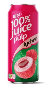 100 Lychee Juice with Pulp 500ml Cans