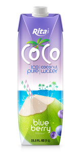 100 coconut water pure and blueberry pressed 1L Paper Box