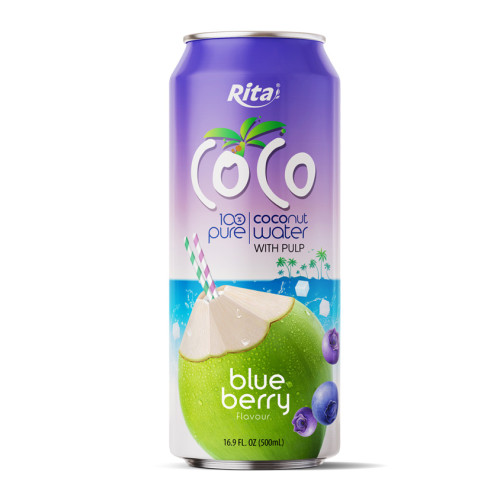 100 pure Coconut water with Pulp and blueberry flavour