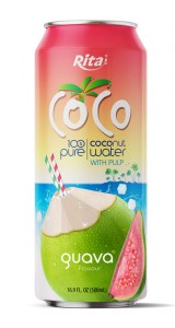 100 pure Coconut water with Pulp and guava flavour