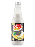 100% Vegan Soya Milk Drink Black Sesame And Black Rice 10.05 fl oz Glass Bottle.