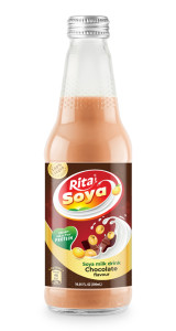 100 vegan  Rita Soya milk drink chocolate 10.05 fl oz glass bottle