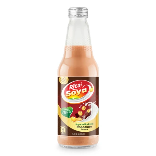 100 vegan  Rita Soya milk drink chocolate 10.05 fl oz glass bottle