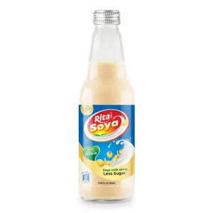 100 vegan  Rita Soya milk drink less sugar 10.05 fl oz glass bottle