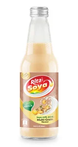 100 vegan  Rita Soya milk drink multi-grain 10.05 fl oz glass bottle