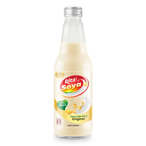 100 vegan  Rita Soya milk drink original 10.05 fl oz glass bottle