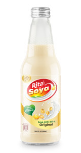 100 vegan  Rita Soya milk drink original 10.05 fl oz glass bottle