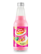 100 vegan  Rita Soya milk drink strawberry 10.05 fl oz glass bottle