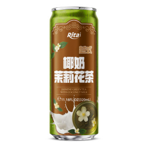 11.18 Fl Oz 320ml Jasmine Green Tea with Coconut Milk