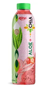 16.9 Fl Oz Rita Aloe Vera Drink with Chia Seed Strawberry Flavor PET Bottle 16.9 Fl Oz Rita Aloe Vera Drink with Chia Seed Strawberry Flavor PET Bottle