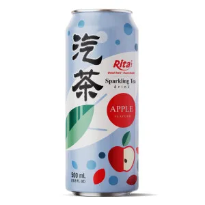 16.9 fl oz Can Sparkling Tea Drink mix Apple Flavor