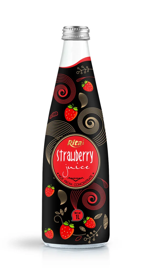1L Glass bottle Strawberry Fruit Juice