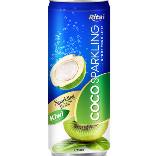 250m Alu Can Kiwi Flavour Sparkling Coconut Water