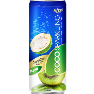 250m Alu Can Kiwi Flavour Sparkling Coconut Water