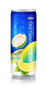 250m Alu Can Lemon & Mint Flavour Sparkling Coconut Water