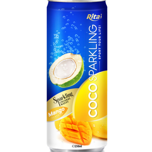 250m Alu Can Mango Flavour Sparkling Coconut Water