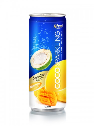 250m Alu Can Mango Flavour Sparkling Coconut Water