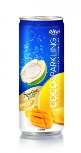 250ml Alu Can Mango Flavour Sparkling Coconut Water