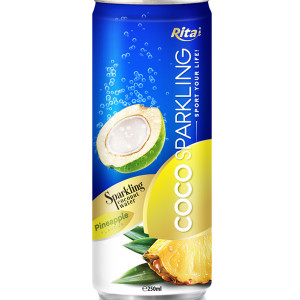 250m Alu Can Pineapple Flavour Sparkling Coconut Water