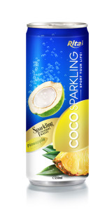 250m Alu Can Pineapple Flavour Sparkling Coconut Water