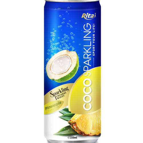 250m Alu Can Pineapple Flavour Sparkling Coconut Water
