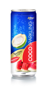 250m Alu Can Watermelon Flavour Sparkling Coconut Water