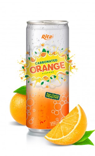 250ml Canned Carbonated Orange Drink
