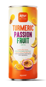 250ml Turmeric Passion Fruit Drink Slim Can OEM Beverage 250ml Turmeric Passion Fruit Drink Slim Can OEM Beverage