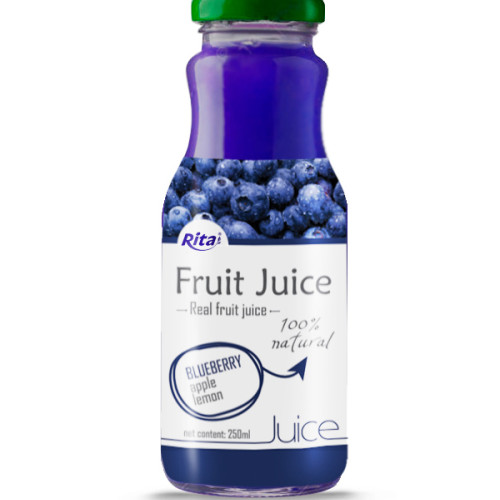 250ml Glass Bottle Blueberry Juice