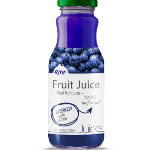 250ml Glass Bottle Blueberry Juice