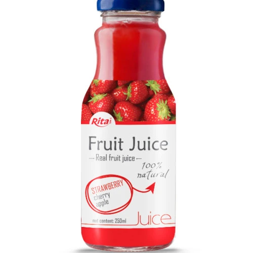 250ml Glass Bottle Strawberry Juice
